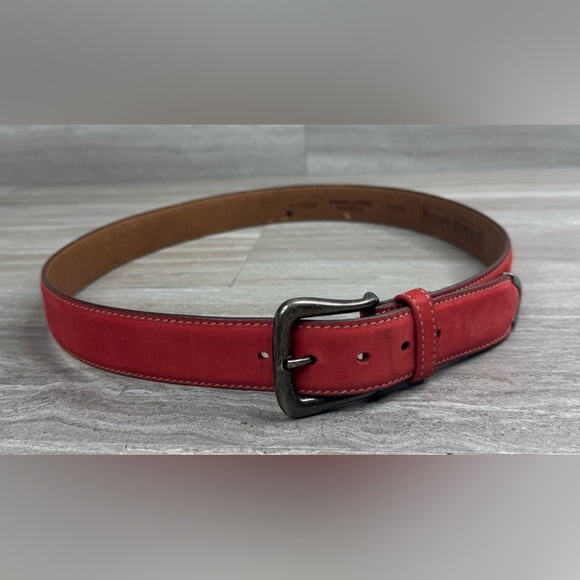 VTG Banana Republic Red Leather Made in US Belt Womens Size 32/80 - Picture 1 of 7